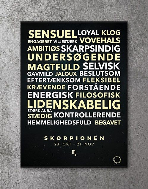 Citatplakat stjernetegn Plakat Skorpionen