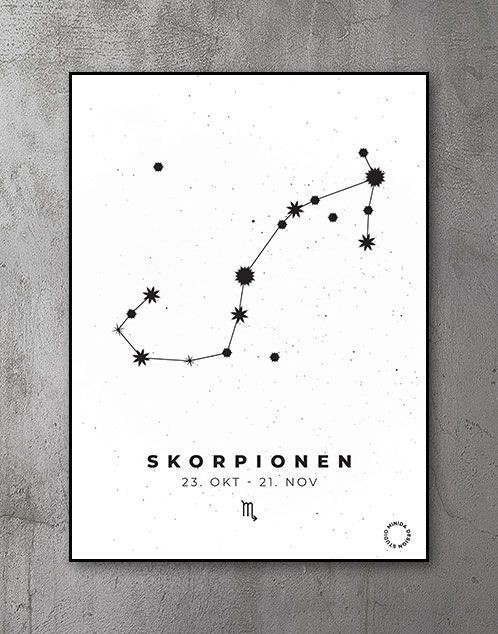 Stjernetegn Plakat Skorpionen