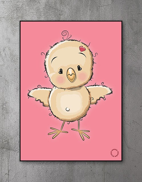 Børneplakat - Baby Chicken