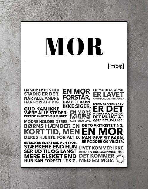 Manifold Siden slump Mor Plakat - Mor defination plakat